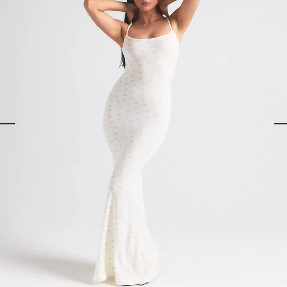 long champagne satin dress Champagne Satin Mesh Maxi Dress – STYLED BY ALX COUTURE